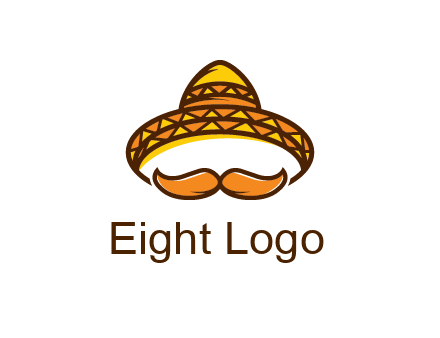 thick mustache and Mexican hat con