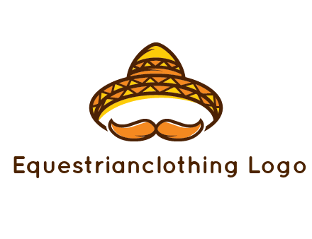 thick mustache and Mexican hat con
