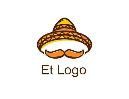 thick mustache and Mexican hat con