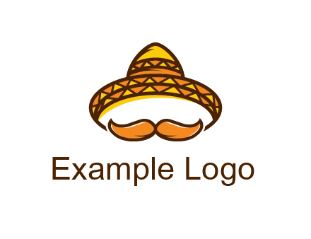 thick mustache and Mexican hat con