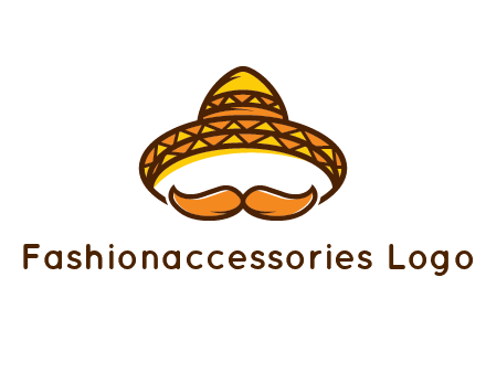 thick mustache and Mexican hat con