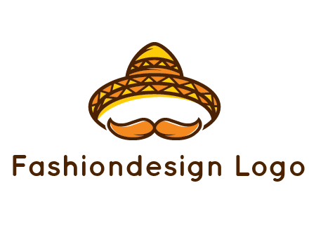 thick mustache and Mexican hat con