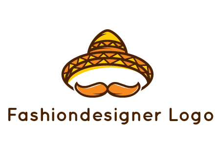 thick mustache and Mexican hat con
