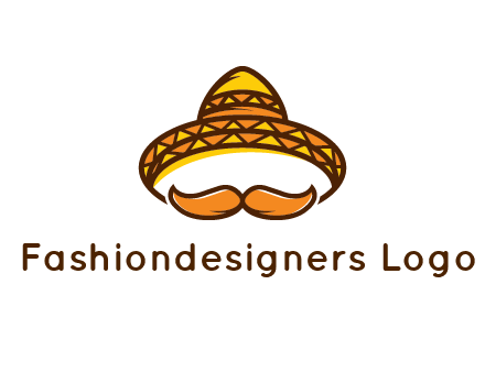 thick mustache and Mexican hat con