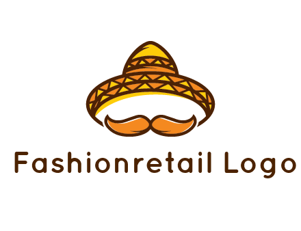 thick mustache and Mexican hat con