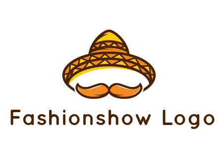 thick mustache and Mexican hat con