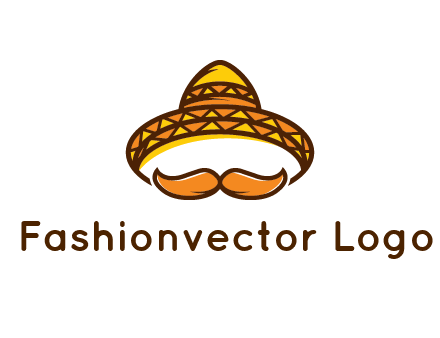 thick mustache and Mexican hat con