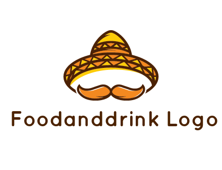 thick mustache and Mexican hat con