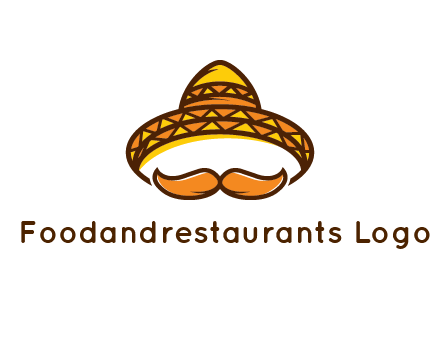 thick mustache and Mexican hat con