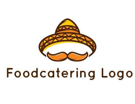 thick mustache and Mexican hat con
