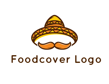 thick mustache and Mexican hat con