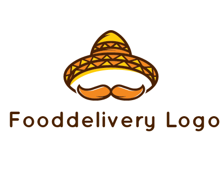 thick mustache and Mexican hat con