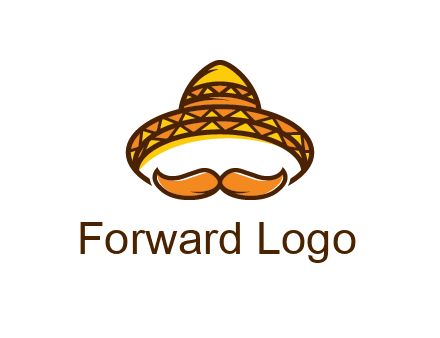 thick mustache and Mexican hat con