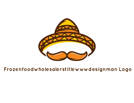 thick mustache and Mexican hat con