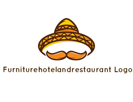 thick mustache and Mexican hat con