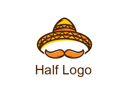 thick mustache and Mexican hat con