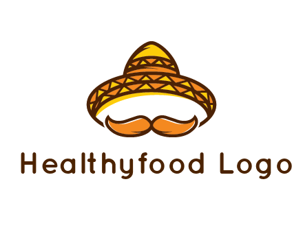 thick mustache and Mexican hat con