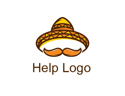thick mustache and Mexican hat con