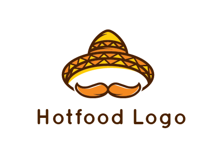 thick mustache and Mexican hat con