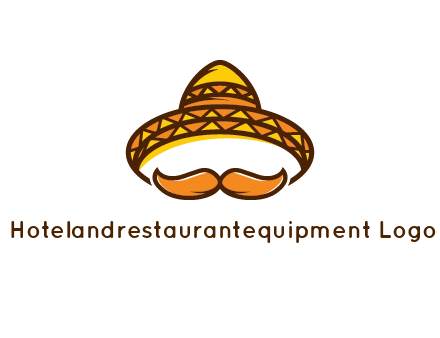 thick mustache and Mexican hat con