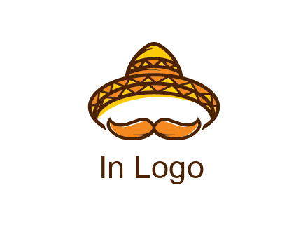thick mustache and Mexican hat con