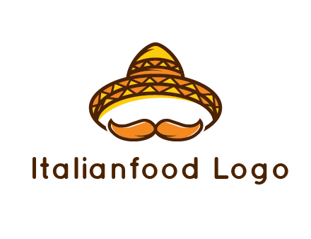 thick mustache and Mexican hat con