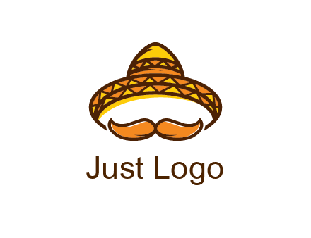 thick mustache and Mexican hat con