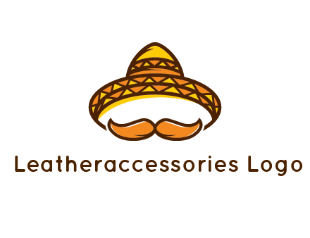 thick mustache and Mexican hat con