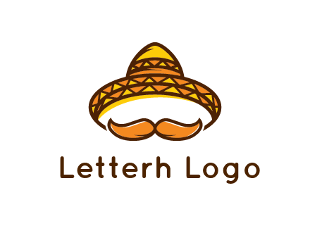 thick mustache and Mexican hat con