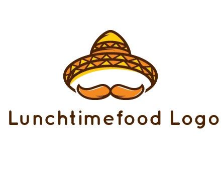 thick mustache and Mexican hat con