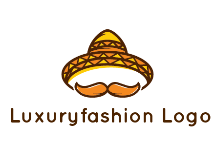thick mustache and Mexican hat con
