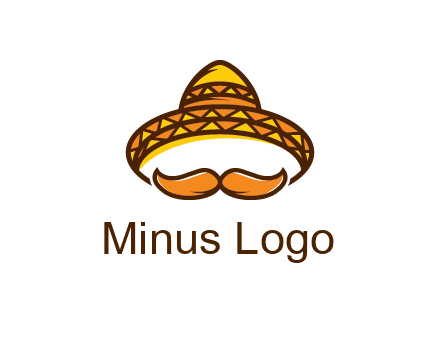 thick mustache and Mexican hat con