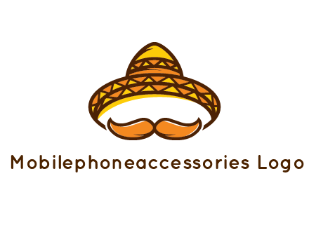 thick mustache and Mexican hat con