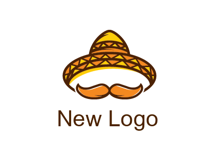 thick mustache and Mexican hat con