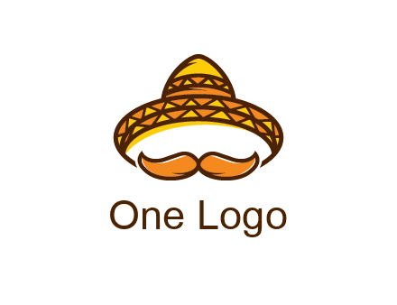 thick mustache and Mexican hat con