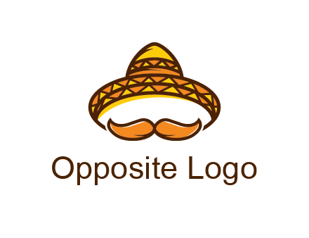 thick mustache and Mexican hat con