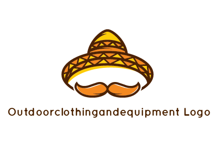 thick mustache and Mexican hat con