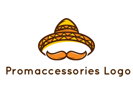 thick mustache and Mexican hat con