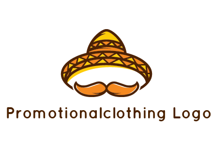 thick mustache and Mexican hat con