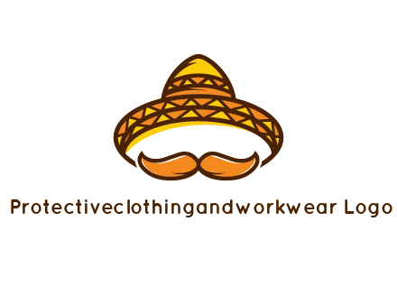 thick mustache and Mexican hat con