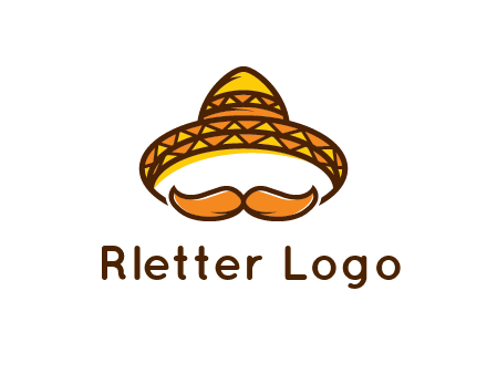 thick mustache and Mexican hat con