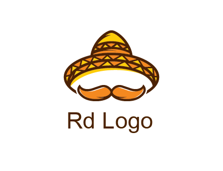 thick mustache and Mexican hat con