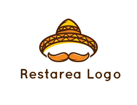 thick mustache and Mexican hat con