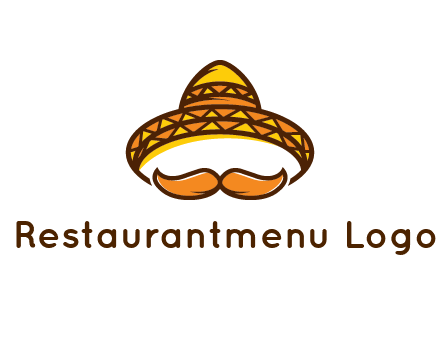 thick mustache and Mexican hat con