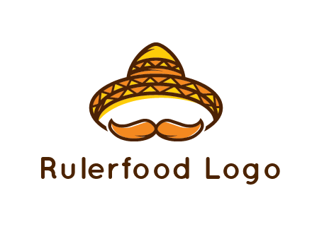 thick mustache and Mexican hat con