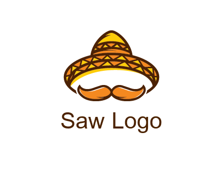 thick mustache and Mexican hat con