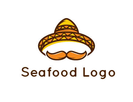 thick mustache and Mexican hat con