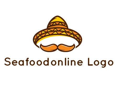 thick mustache and Mexican hat con
