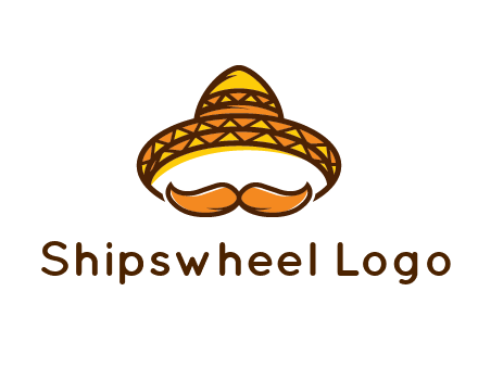 thick mustache and Mexican hat con