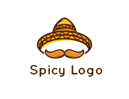 thick mustache and Mexican hat con